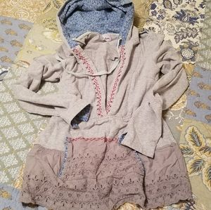 Freelance by Anthropologie Lace Peplum Hoodie